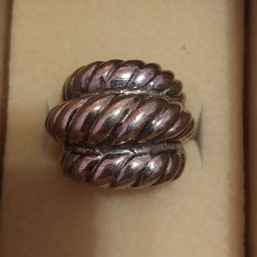 Vintage 925 Solid Sterling Silver Ring Size 6.25 … - image 3